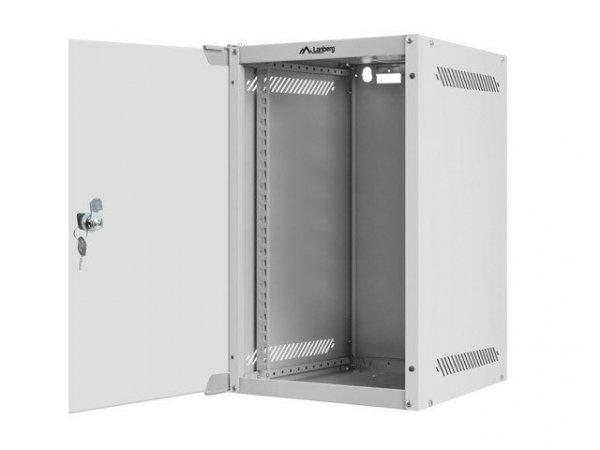 Szafa rack Lanberg WF10-2309-10S (9U; 462mm / 280mm / 310 mm; wisząca; Szklane; 10&quot;; kolor szary)