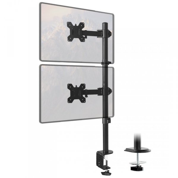MACLEAN UCHWYT DO MONITORAMAX VESA 100X100, 13-27&quot;, 9KG, PODWÓJNY MC-967