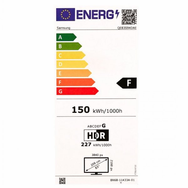 Telewizor Samsung QE83S94DAEXXH OLED 83&#039;&#039; 4K Ultra HD 144Hz Tizen Dolby Digital Plus Czarny