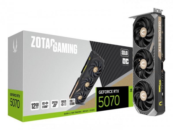 Karta graficzna ZOTAC GAMING GeForce RTX 5070 SOLID OC 12GB