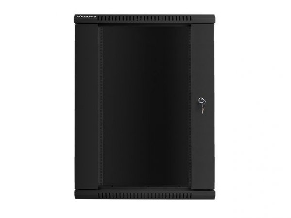 Lanberg Szafa instalacyjna wisząca 19&#039;&#039; 18U 600X450mm czarna (drzwi      szklane)