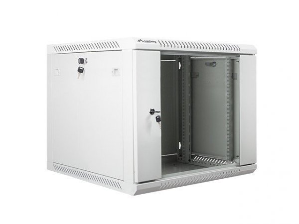 Lanberg Szafa instalacyjna wisząca 19&#039;&#039; 9U 600X600mm szara (drzwi        szklane)
