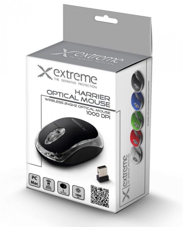 Esperanza Mysz bezprzewodowa XM105K 3D, 2.4GHz, czarna