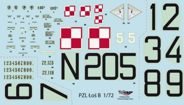 Mirage PZL-37B ŁOŚ model set
