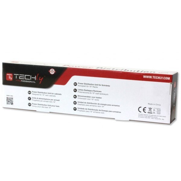 Techly Listwa zasilająca Rack 19 cali do UPS 12 gniazd, 2m czarna, 250V/16A