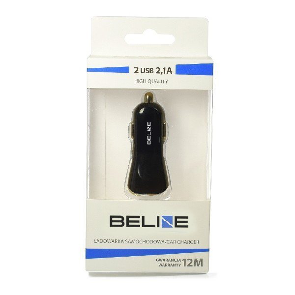 Beline Ładowarka samochodowa 2xUSB 2.1A czarna
