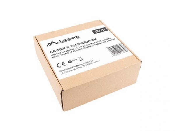 Lanberg Kabel HDMI M/M v2.0 CA-HDMI-20FB-0500-BK 50m czarny