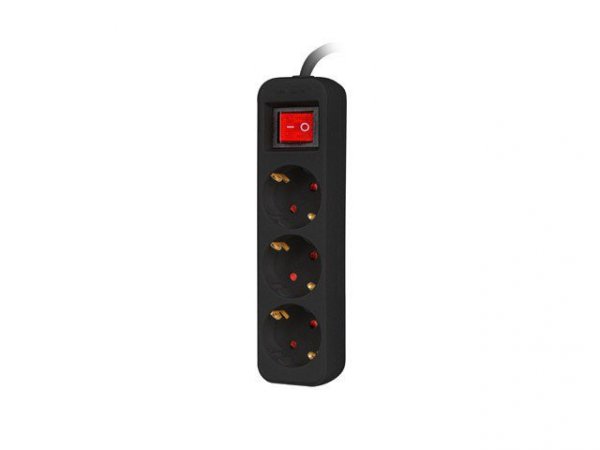 Lanberg Listwa przedłużacz 1,5m 3x230V  PS1-03F-0150-BK