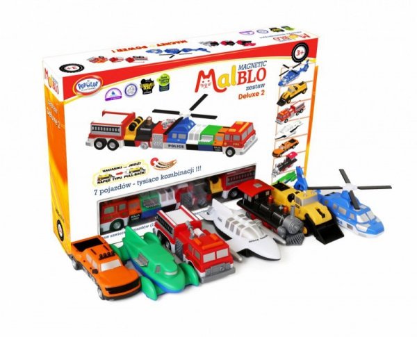 MALIK Zestaw Malblo Magnetyczne pojazdy Delux 2