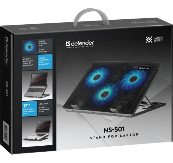Defender Podstawka chłodząca pod laptopa NS-501 metalowa 15.6&quot;-17&quot;