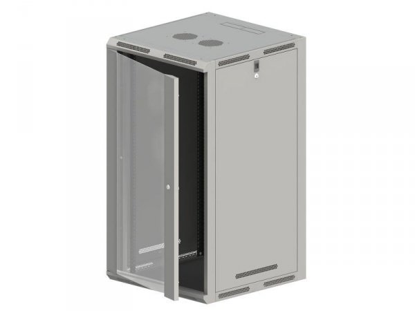 ALANTEC Szafa wisząco/stojąca 19&quot; 21U 600x600, drzwi szklane FLAT PACK