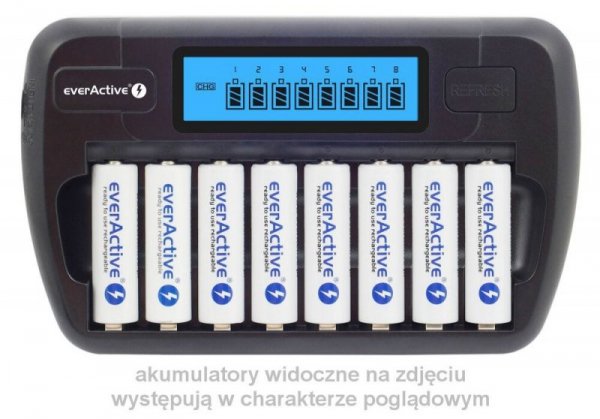 everActive Ładowarka akumulatorowa NC-800 do 8 akumulatorków AA/AAA