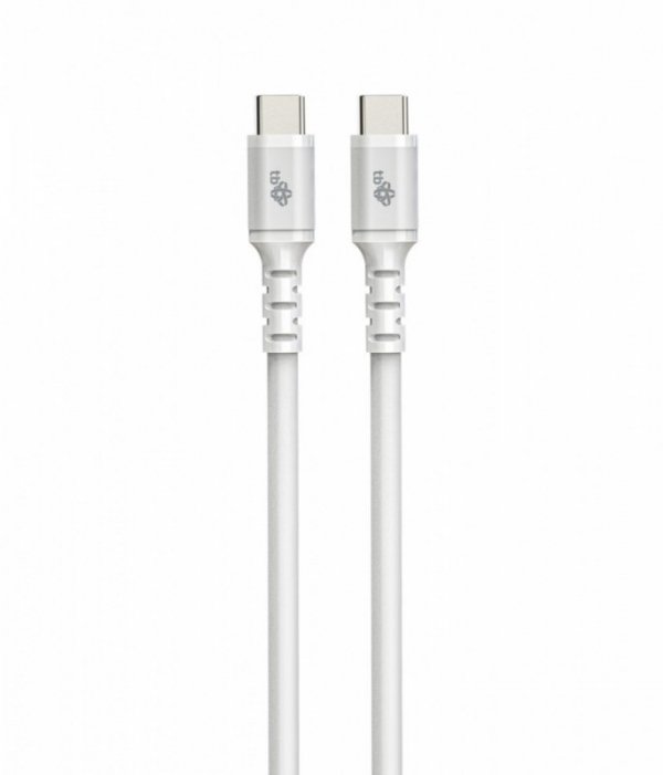 TB Kabel USB C - USB C 1 m. silikonowy biały
