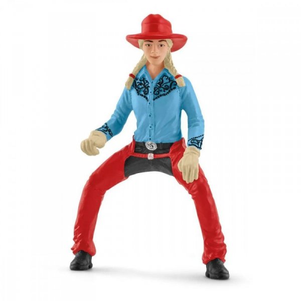 Schleich Zestaw figurek Kowbojka i Wyścig wokół Beczek Farm World