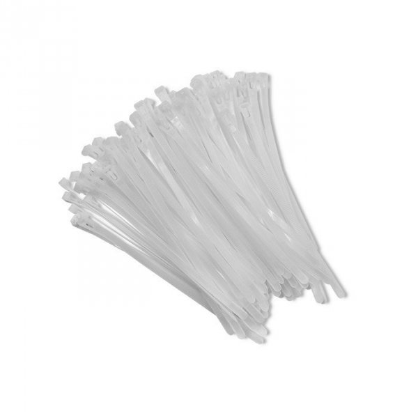 Qoltec Opaski zaciskowe wielorazowe/trytytki | 7.2*250mm | Nylon UV |   Białe