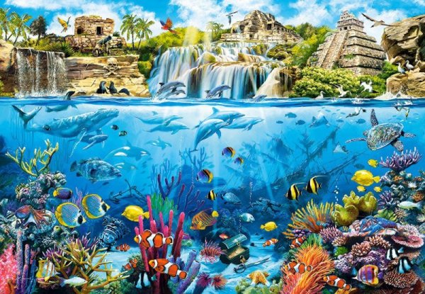 Castor Puzzle 1500 elementów Wyspa piratów - Rafa koralowa