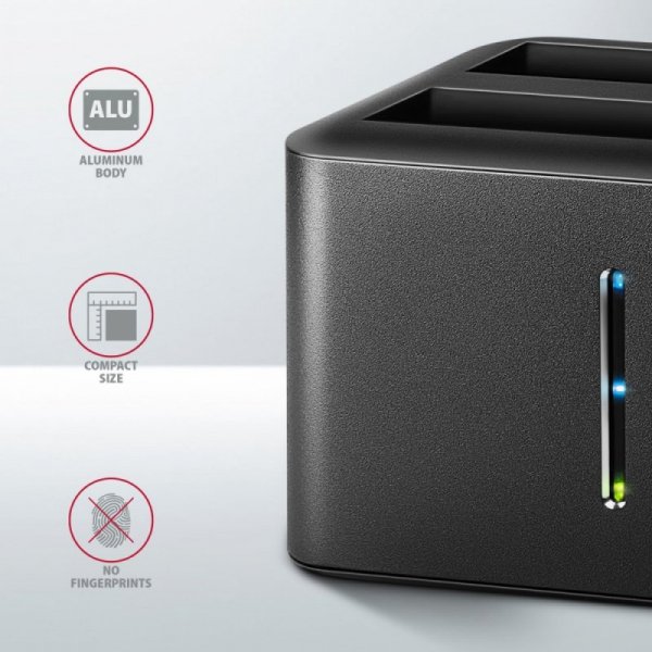 AXAGON ADSA-D25 MINI stacja dokująca USB 3.2 Gen 1 - 2x SATA 6G 2.5&quot; SSD/HDD CLONE