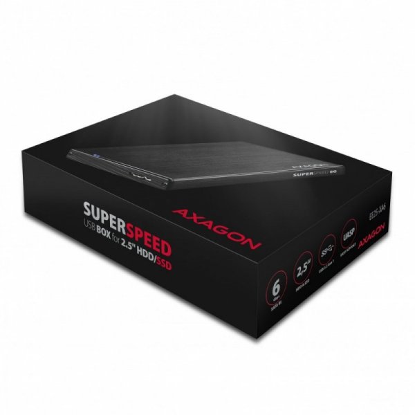 AXAGON EE25-XA6 Obudowa zewnętrzna aluminiowa, USB 3.2 GEN 1 SATA 6G 2,5&quot;