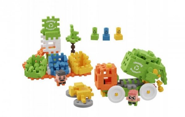 Marioinex Klocki Waffle mini - Śmieciarka 148 elementów