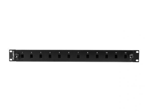 Lanberg Przełącznica światłowodowa 12XSC simplex/12XLC duplex rack 19 1U czarna + akcesoria