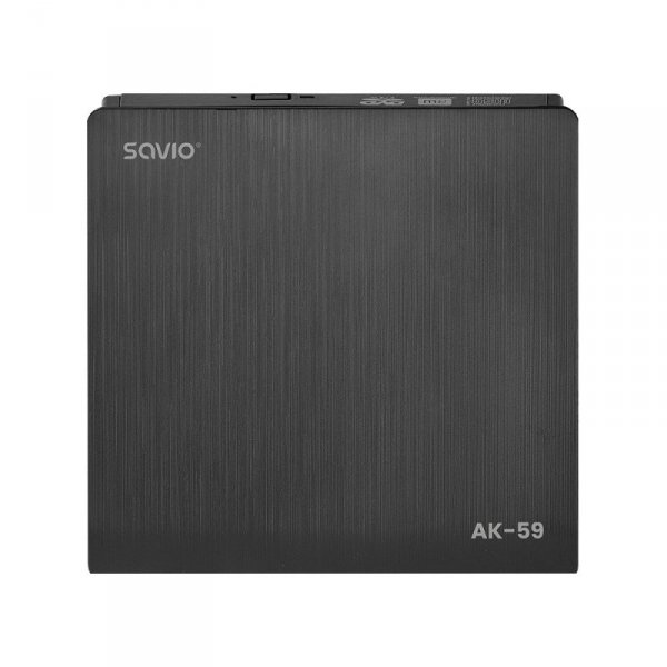 Savio Zewnętrzna nagrywarka typu Slim CD/DVD R/RW, USB-C/USB-A, AK-59