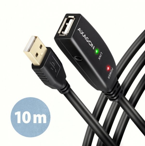 AXAGON ADR-210 USB 2.0 A-M -&gt; A-F aktywny kabel przedłużacz/wzmacniacz 10m