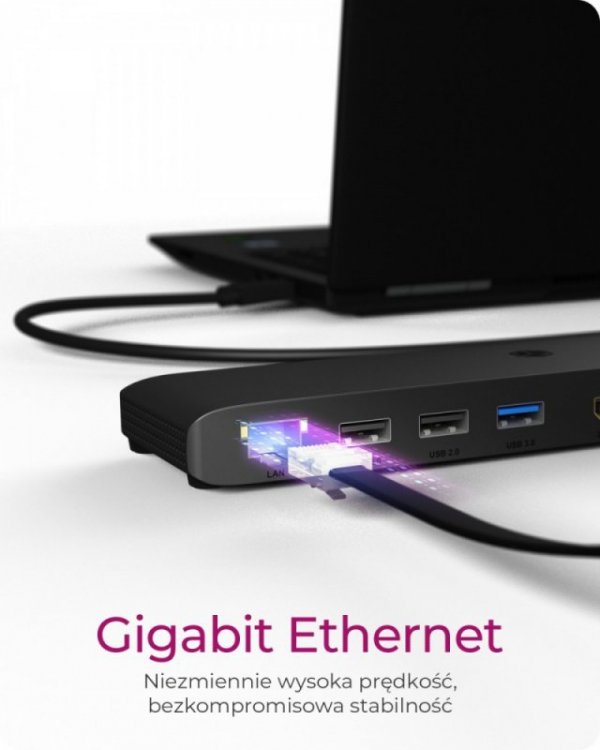 IcyBox Stacja dokująca IB-DK2116-C 12in1,HDMI,DP,LAN,USB