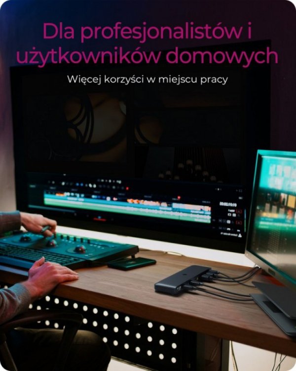 IcyBox Stacja dokująca IB-DK2116-C 12in1,HDMI,DP,LAN,USB