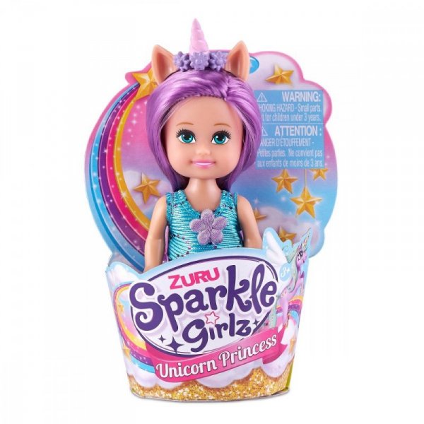 ZURU Sparkle Girlz Lalka 4.7 cala Księżniczka Jednorożec Babeczka 48 sztuk