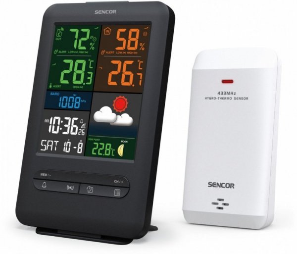 Sencor Stacja pogody SWS 7300  wys LCD kolor 13,8 cm