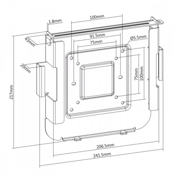 Maclean Uchwyt do MAC Mini scienny biurkowy MC-473