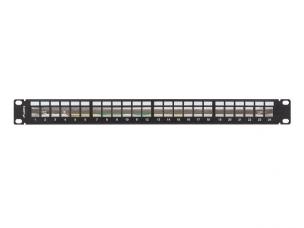 Lanberg Patch panel pusty 24 porty 1U 19 cali ftp do modułów keystone czarny