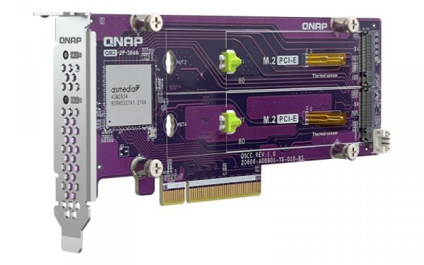 QNAP Karta rozszerzeń QM2-2P-384A Dual M.2 PCIe SSD