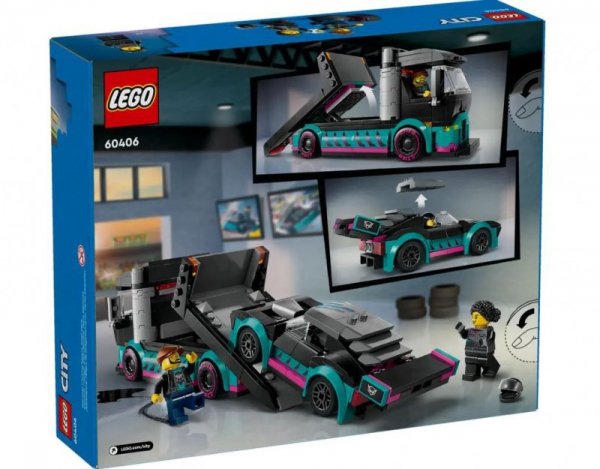 LEGO Klocki City 60406 Samochód wyścigowy i laweta