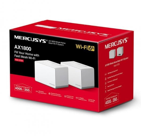 TP-LINK System WiFi- Halo H70X  AX1800 2-pak