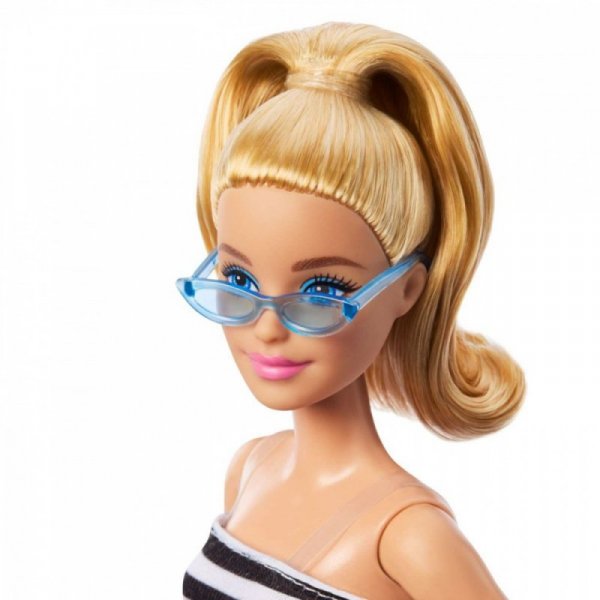 Mattel Lalka Barbie Fashionistas top w biało-czarne paski