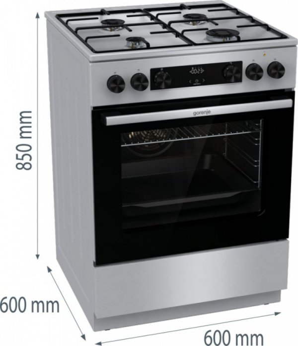 Gorenje Kuchnia gazowo-elektryczna GKS6C70XJ