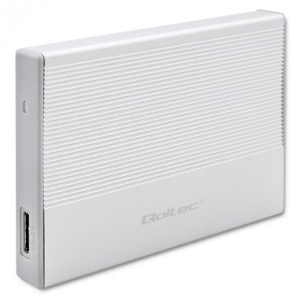 Qoltec Obudowa | Kieszeń na dysk SSD HDD 2.5 cala| SATA | USB 3.0 | Super  speed 5Gb/s | 2TB | Srebrna