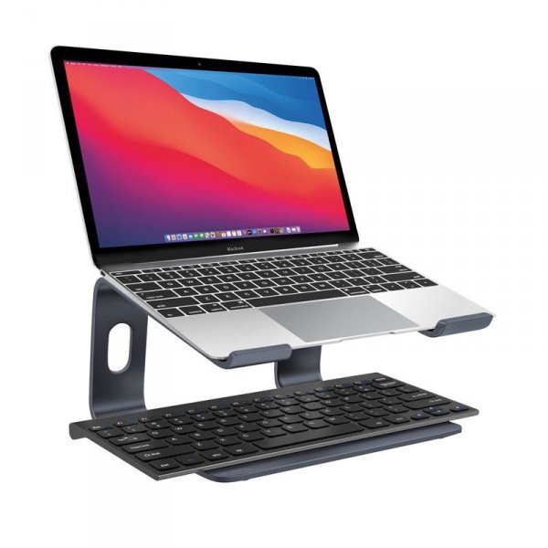 CRONG AluBench  Aluminiowa podstawka do laptopa Grafitowa