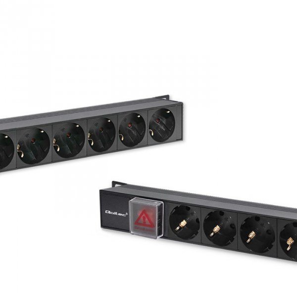 Qoltec Listwa zasilająca PDU do RACK | 16A | 16xSCHUKO | Pionowa | 1.8m