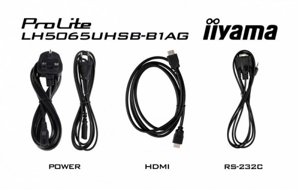 IIYAMA Monitor 50 cali LH5065UHSB-B1 AG, 24/7, VA, ANDROID 11, 4K, 800cd, iiSignage2, SDM, 2x HDMI, DP, 2x USB,2x 10W, RJ45, WiF