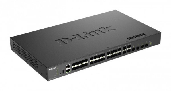 D-Link Przełącznik zarządzalny DXS-3410-32XY/E 10G warstwa 3 stakowalny 24*10GBASE-T + 4*10G SFP+ + 4*25G SFP28 Multi-Gigabit