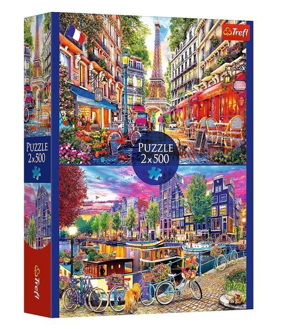 Trefl Puzzle 2x500 elementów Europejskie stolice