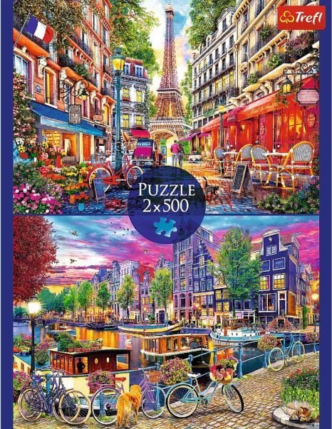 Trefl Puzzle 2x500 elementów Europejskie stolice