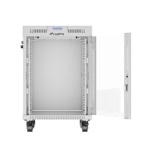 Lanberg Szafa stojąca rack 19 cali 15U 600X600 szara LCD flack pack