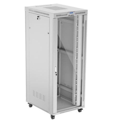 Lanberg Szafa stojąca rack 19&#039;&#039; 42U 800x1000 szara drzwi szkalne flat pack