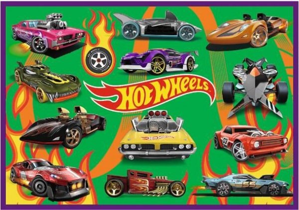 Trefl Puzzle 4x250 Wyścigowe auta Hot Wheels