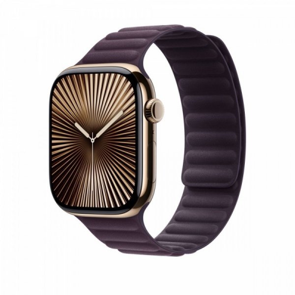 Apple Pasek karbowany magnetyczny w kolorze jeżyny do koperty 46 mm - rozmiar S/M
