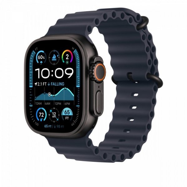 Apple Pasek Ocean w kolorze granatu do koperty 49 mm  elementy z tytanu w kolorze czarnym