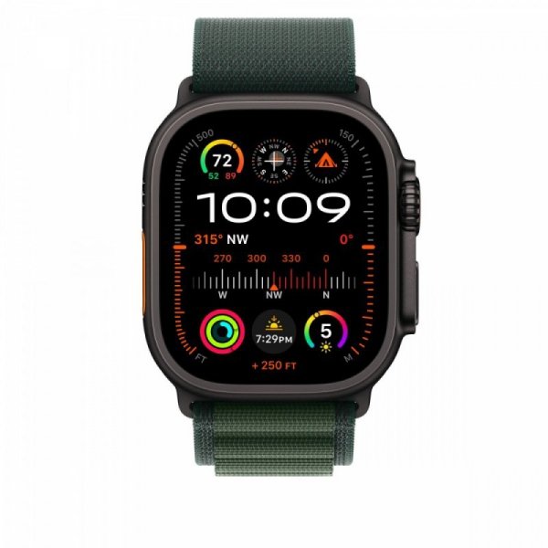 Apple Opaska Alpine w kolorze ciemnozielonym do koperty 49 mm - rozmiar S - elementy z tytanu w kolorze czarnym